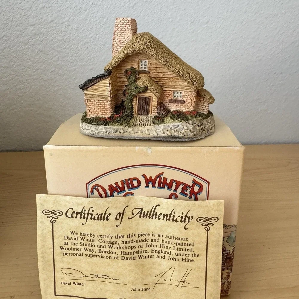 Vintage 80s Signed David Winter Ivy Drover's Cottage English Houses Figurine Lot